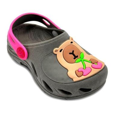 Imagem de Babuche Infantil Plugt Ventor Baby Capivara Cinza Leve, Confortável e 