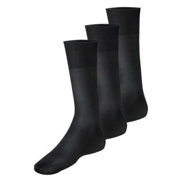 Imagem de Kit com 3 Pares de Meias Social Meianyl 6002-001 - LUPO, Preto