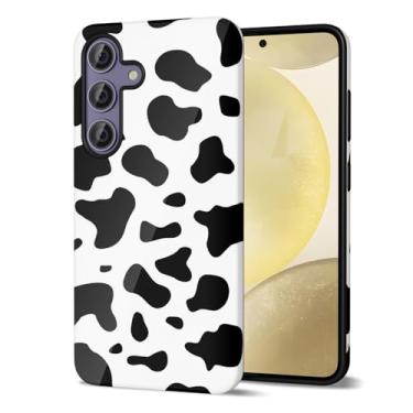 Imagem de Svanove Capa de telefone com estampa de vaca para Samsung Galaxy S24 feminina, linda capa de vaca para mulheres e meninas, design de estampa animal retrô legal de luxo, padrão estético Y2k Slim Hard