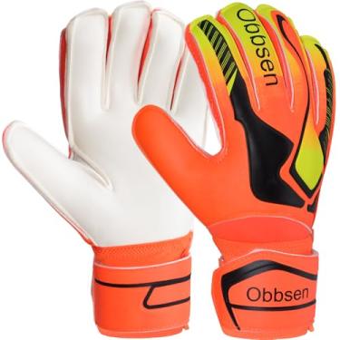 Imagem de Luvas de goleiro de futebol com espinhos de dedo, luvas de goleiro de futebol para crianças, jovens e adultos, luvas de goleiro respiráveis de látex antiderrapante com proteção de dedo, homens