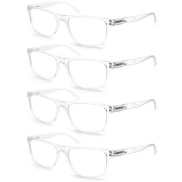 Imagem de Óculos de leitura OLOMEE Large Oversize 2.00 para homens, pacote com 4