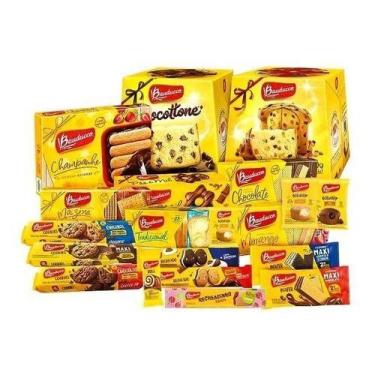 Imagem de Cesta De Natal Bauducco Grande 2,911kg 19 Itens Com Nf. - higipack