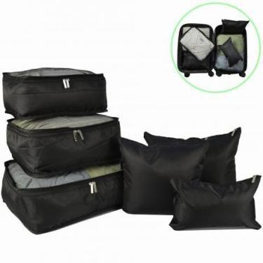 Imagem de Kit 6 Peças Necessaire Organizadora Mala Viagem Travel Bag - B2T, Pret