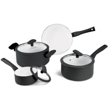 Imagem de Jogo de Panelas Hercules Revestimento Ceramico Indução 4 Peças Antiade