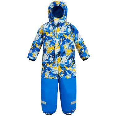 Imagem de Gogokids Roupa de neve infantil peça única para meninos e meninas, macacão infantil impermeável para neve de inverno para 3-9 anos