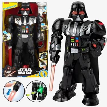 Imagem de Boneco Star Wars Robô Darth Vader Lança Disco Imaginext - Mattel HXG51