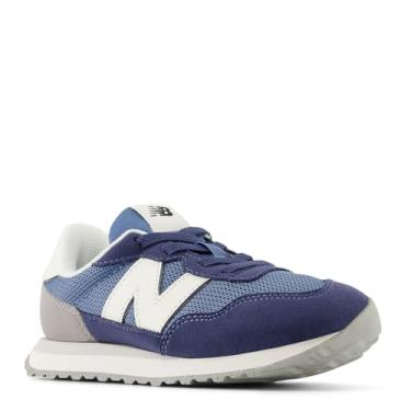 Imagem de New Balance Tênis feminino 327 (criança grande), Garça azul/índigo vintage, 3 Little Kid