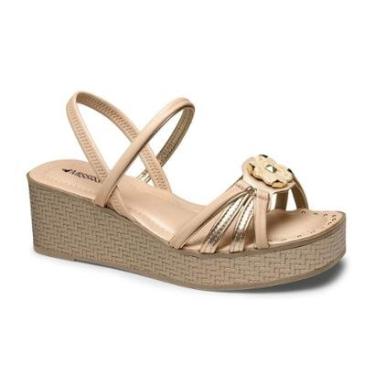 Imagem de Sandalia Feminina Anabela Mississipi Elástico Moda Casual Ref: J0121-Feminino