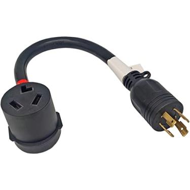 Imagem de Fullsky Cabo adaptador CA plugue gerador FC-L43103 NEMA L14-30P para NEMA 10-30R macho L14-30P plugue gerador para fêmea 10-30R secador 3 pinos saída do adaptador de receptáculo máximo 30Amp 250Volt