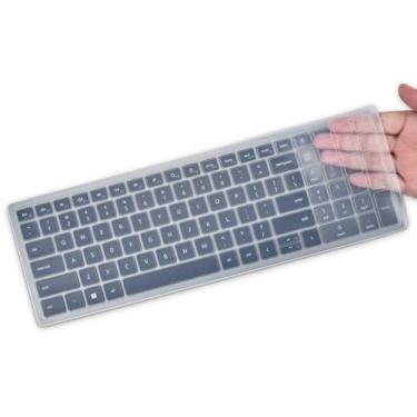 Imagem de Capa de teclado para teclado compacto sem fio Dell Pro Plus - KM7120W KB740, protetor de teclado para desktop Dell KM7120W, transparente