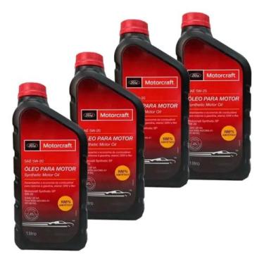 Imagem de Kit 4 Óleo Lubrificante Ford Motorcraft 5W20 100% Sintético 1L