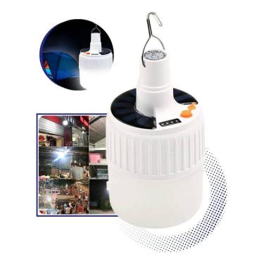 Imagem de 2X Lampião Led Recarregável Lâmpada Acampamento Barraca Pesc