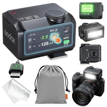 Imagem de Godox Mini flash iT30 Pro N TTL - Distribuidor autorizado GODOX iT30Pro N para Nikon - GODOX IT30 Pro para Nikon GodOX TTL Flash, mestre e receptor sem fio, HSS 1/8000 segundos, 2,4 G sem fio, Flash