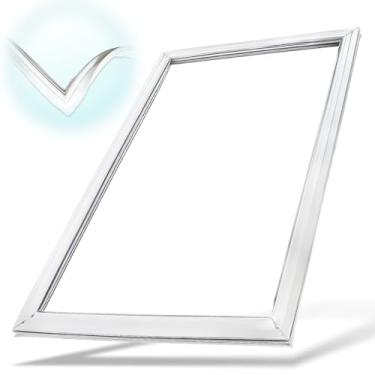 Imagem de 241872513 Junta de porta de geladeira, compatível com Frigidaire, Electrolux, Kenmore, Crosley, peça de vedação de porta de freezer substitui 1465365, 240370906, 240390701, branco