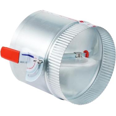 Imagem de Amortecedor de duto HVAC de 20 cm, amortecedor de volume manual de ferro galvanizado com manga, controle de fluxo de ar ajustável para exaustores, ventiladores, tubos de fogão a pellets, saídas de