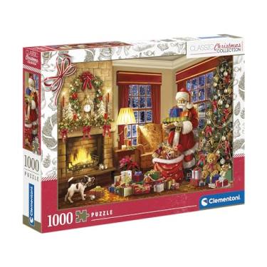 Imagem de Clementoni 81497 Jigsaw Collection-Santa's Visit 1000 peças-quebra-cabeça para adultos 14-99 anos, homens/mulheres, feito na Itália, multicolorido