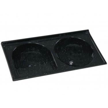 Imagem de Tanque De Granito Sintético Duplo N°2 Com 110x55cm Preto - 500208 - A.j.rorato