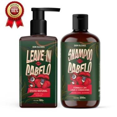 Imagem de Kit shampoo 2 em 1 e leave-in don alcides guaraná