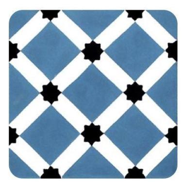 Imagem de Ladrilho Hidráulico 20x20 cm - Kit com 25 Peças - no-brand