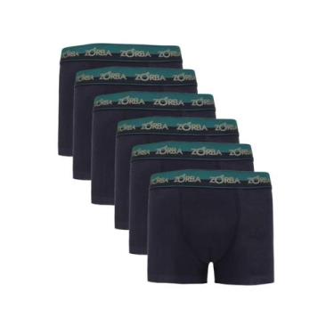 Imagem de Kit 6 Cuecas Zorba Boxer Max Algodão 702 Marinho - XG, Azul marinho, X