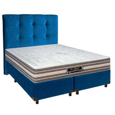 Imagem de Cama + Box Blindado E Colchão Molas Ensacadas Casal - Legriff Sankonfort + Cabeceira