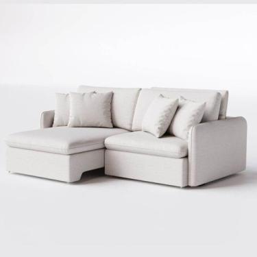 Imagem de Sofá Áustria Retrátil e Reclinável 2,20m em Linho Off White Areia - Ho