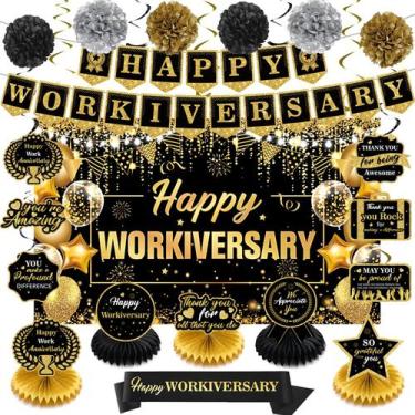 Imagem de Conjunto de decoração Wayyogh Happy Workiversary Office Party