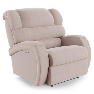 Imagem de Poltrona do Papai Reclinável Napoli Power Touch Massagem Veludo Rosê FH1 - D'Rossi