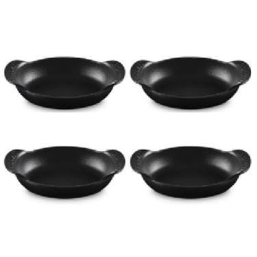 Imagem de CONJUNTO 4 ASSADEIRAS LE CREUSET OVAL GOURMAND 15CM EM FERRO FUNDIDO BLACK MATTE 20503150000425