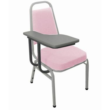 Imagem de Cadeira Universitária Empilhável Linha Hotel Plus Rosa