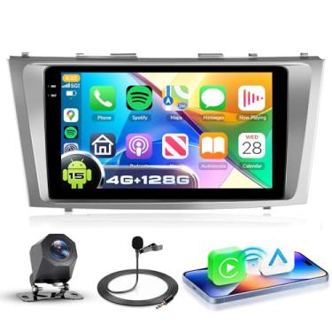 Imagem de Estéreo automotivo 4G + 128G Android 15 para Toyota Camry com JBL 2006-2011, sem fio CarPlay Android Auto, tela sensível ao toque HD de 22 cm, estéreo automotivo com GPS, WiFi, Bluetooth 5.0, FM, 32