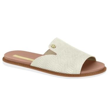 Imagem de Chinelo Feminino Moleca Rasteira Corte Slip Fechada 5443 (35, Branco)