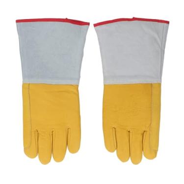 Imagem de Hyuduo Luvas Anticongelantes, Luvas Impermeáveis ​​de Couro de Vaca à Prova de Frio para Manuseio de Gelo Seco Com Nitrogênio Líquido, Proteção de 3 Camadas até -320 ℉, Ideais para Alimentos