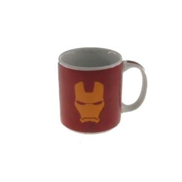Imagem de Caneca Decorativa Porcelana Homem de Ferro Vermelha 8x8x8cm