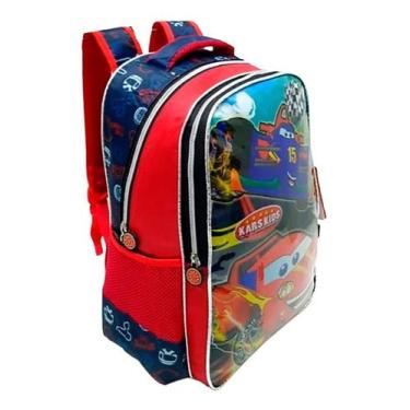 Imagem de Mochila Carros Infantil Masculina Escolar Costas Aulas M4147 - Vozz