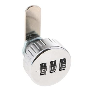 Imagem de Fechadura de combinação sem chave para gabinete, caixa de correio e viagens | Cadeado de came de liga de zinco codificado por senha 3,8 x 4 x 6 cm - Prata