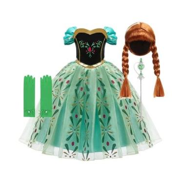 Imagem de Vestido Infantil de Princesa Elsa e Anna - Fantasia Floral para Festa 