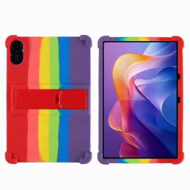 Imagem de QYiiD Capa para Xiaomi Redmi Pad 2 11 polegadas 2025, capa protetora dobrável de silicone leve para crianças e choque macio para Xiaomi Redmi Pad 2 11 polegadas, arco-íris