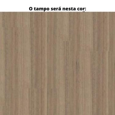 Imagem de Mesa De Escritório Em L Pé Painel Pe25 Em Mdp 155 X 155 X 60 Cm Cor Noce Naturalle E Base Branca