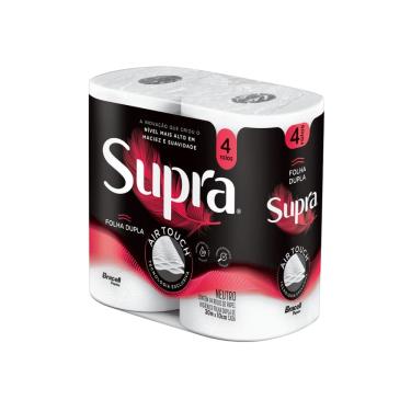 Imagem de Papel Higiênico Supra Folha Dupla 4 Rolos