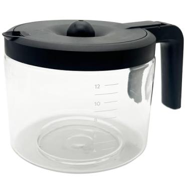 Imagem de Substituição para jarra de café de vidro KEURIG K-DUO Essentials 5000 e 5500 com 12 xícaras (não serve para o modelo K-Duo 5100), serve para substituição de cafeteira Keuirg