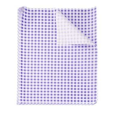 Imagem de HARFINGTON 500 folhas quadradas de papel de cera quadriculada 38 x 28 cm, papel de embrulho seco absorvente de óleo para sanduíche, forros, cesta de piquenique, pão, hambúrguer, cozinha, roxo
