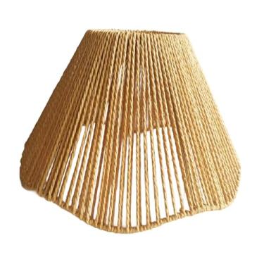 Imagem de WeiLaiKeQi Abajur de corda trançada, luminária de teto estilo boho para sala de jantar, casa ou hotel.