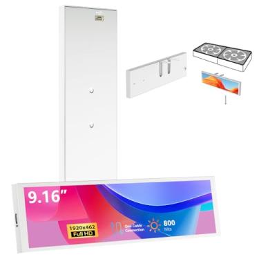 Imagem de Monitor de temperatura de computador de 9,2 polegadas, FHD 1920 x 462, painel de sensor de PC, conexão de um cabo (não é necessário HDMI), barra esticada com tema dinâmico LCD, mini tela secundária