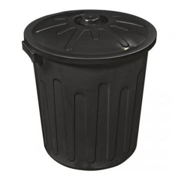 Imagem de Lixeira Plástica Com Tampa 30 Litros Preto Arqplast