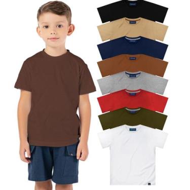 Imagem de Camiseta Infantil Menino 100% Algodão Básica Confortável - VRASALON, 1