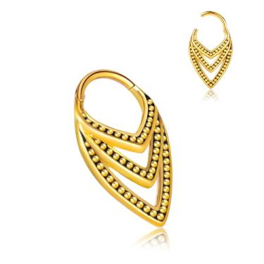 Imagem de Maxbott Anel de septo 16G 8 mm Anel de segmento articulado Argola Daith Rook Conch Helix Tragus Anéis de nariz Aço Cirúrgico Septo Clickers Ear Piercings Joias, 8mm, Aço inoxidável, aço inoxidável