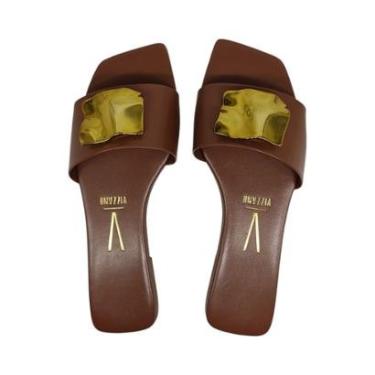 Imagem de Sandália Tamanco Rasteira Feminina Vizzano Tendência 6553100-Feminino