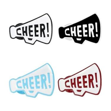Imagem de Broche de megafone CHEER para mulheres homens dia de jogo exclusivo emblema de torcida esmalte broche bola esporte bola torcida equipe esportes fãs favores acessórios, Large, Liga de aço, Zircônia