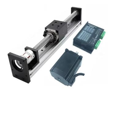 Imagem de S25HH0 XYZ Eixo Slide Stage Linear Trilho de guia linear 40 mm Largura Parafuso esférica SFU1605 1610 para motor de passo Nema 23 Carga máxima 50 kg (57 mm aberto 2,2 Nm, curso de 400 mm SFU1610)